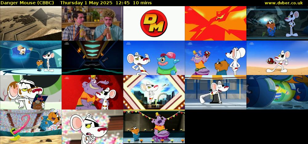 Danger Mouse (CBBC) Thursday 1 May 2025 12:45 - 12:55