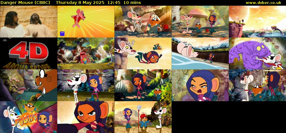 Danger Mouse (CBBC) Thursday 8 May 2025 12:45 - 12:55
