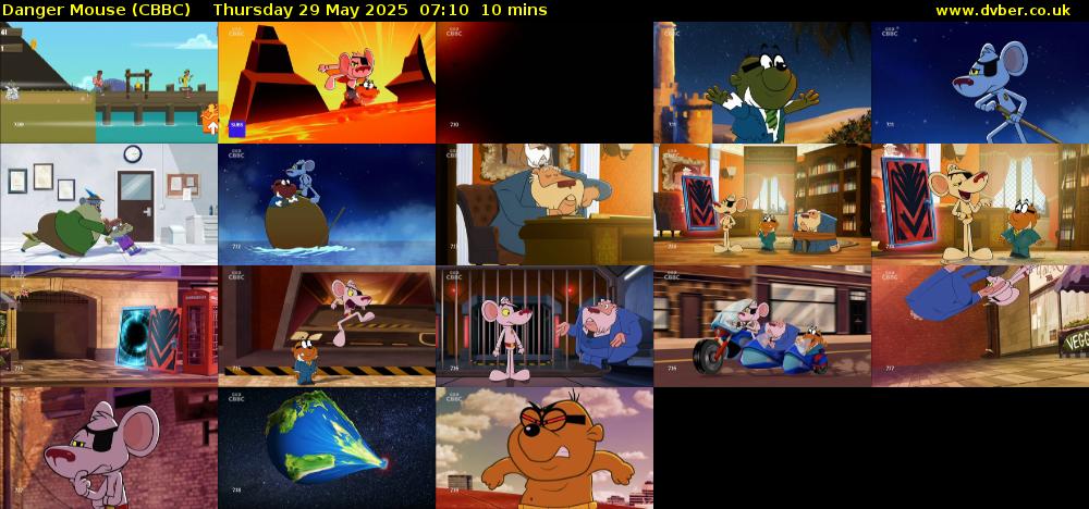 Danger Mouse (CBBC) Thursday 29 May 2025 07:10 - 07:20