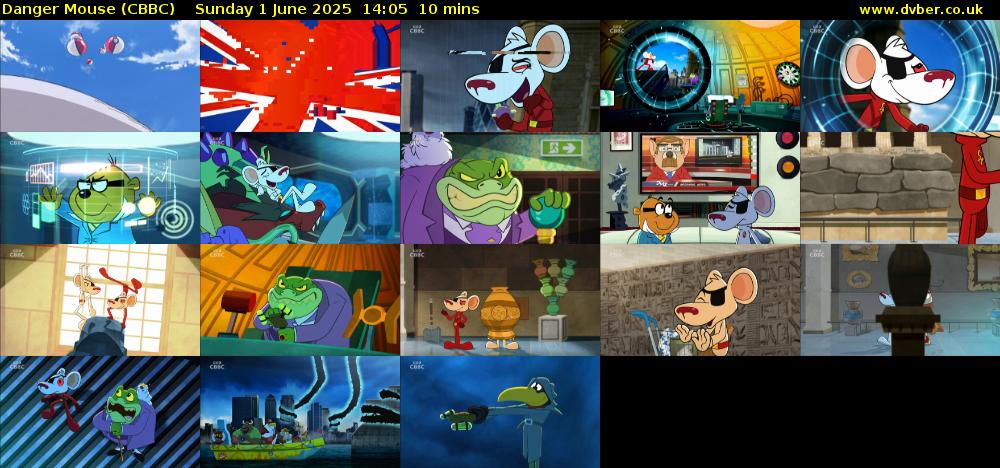 Danger Mouse (CBBC) Sunday 1 June 2025 14:05 - 14:15