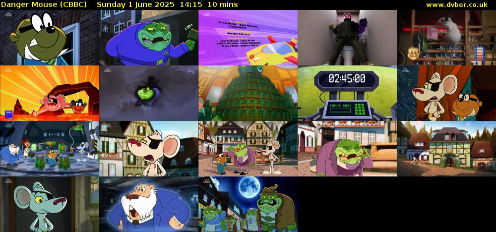 Danger Mouse (CBBC) Sunday 1 June 2025 14:15 - 14:25