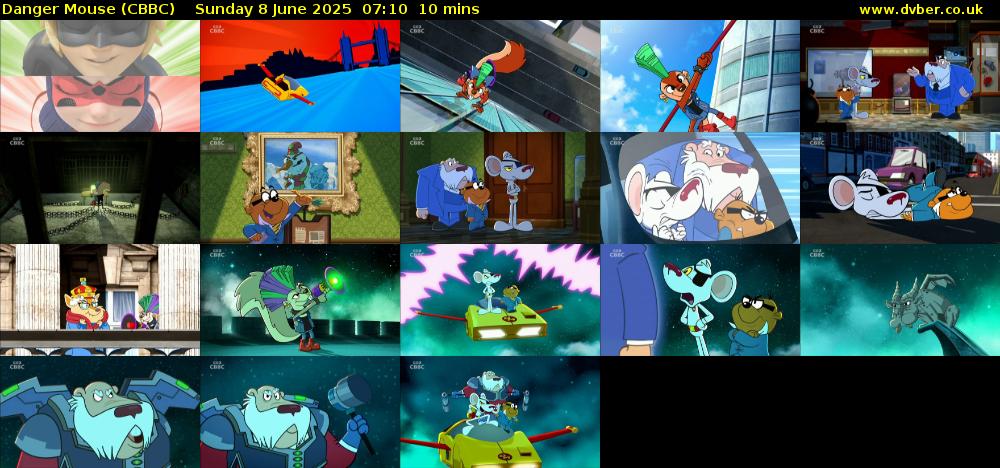 Danger Mouse (CBBC) Sunday 8 June 2025 07:10 - 07:20