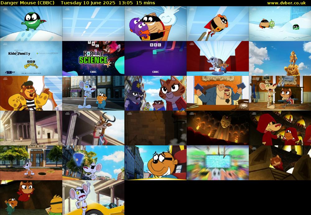 Danger Mouse (CBBC) Tuesday 10 June 2025 13:05 - 13:20