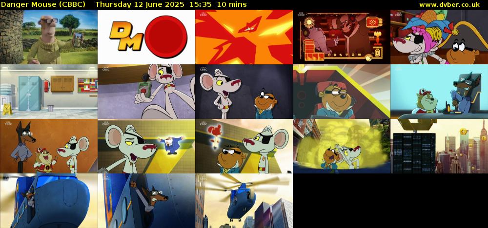 Danger Mouse (CBBC) Thursday 12 June 2025 15:35 - 15:45