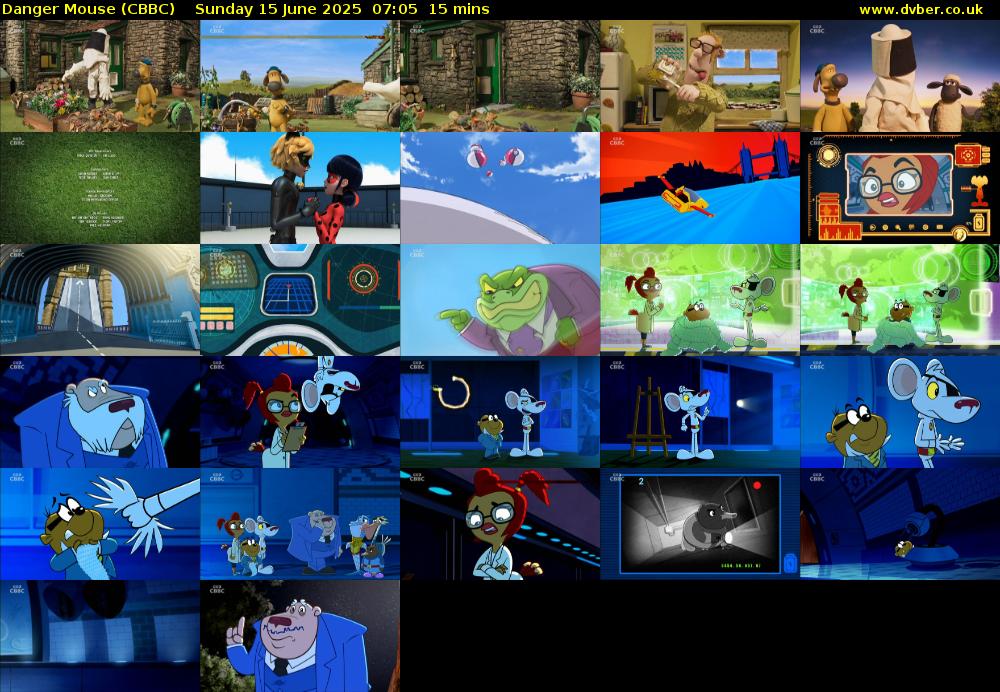 Danger Mouse (CBBC) Sunday 15 June 2025 07:05 - 07:20