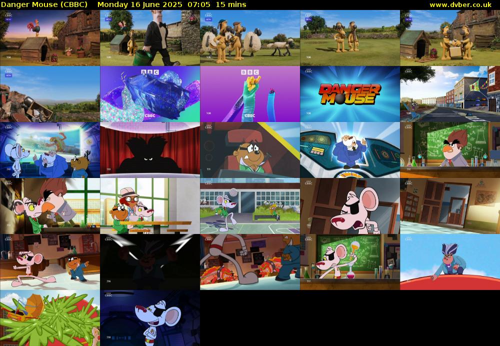 Danger Mouse (CBBC) Monday 16 June 2025 07:05 - 07:20