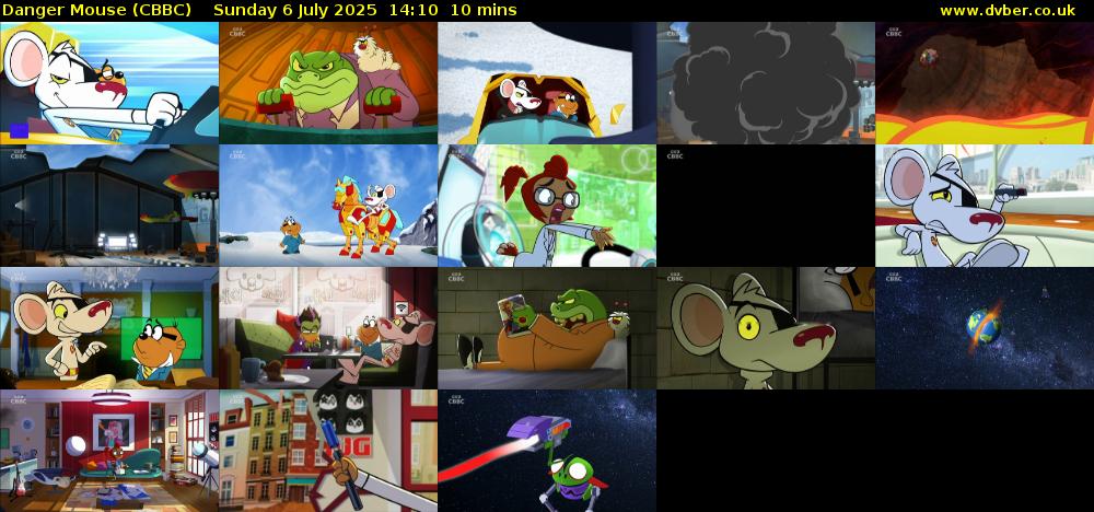 Danger Mouse (CBBC) Sunday 6 July 2025 14:10 - 14:20