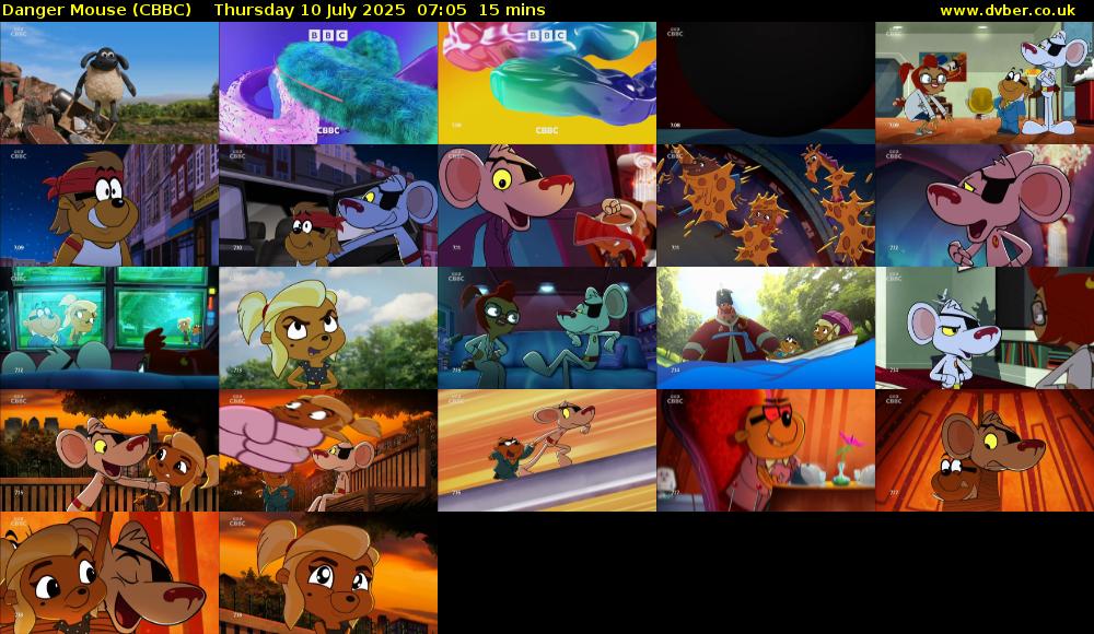 Danger Mouse (CBBC) Thursday 10 July 2025 07:05 - 07:20