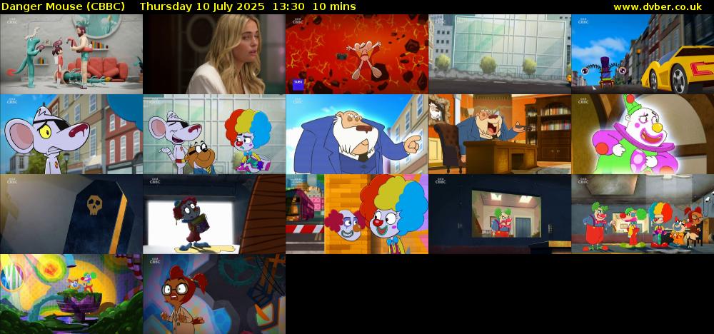 Danger Mouse (CBBC) Thursday 10 July 2025 13:30 - 13:40