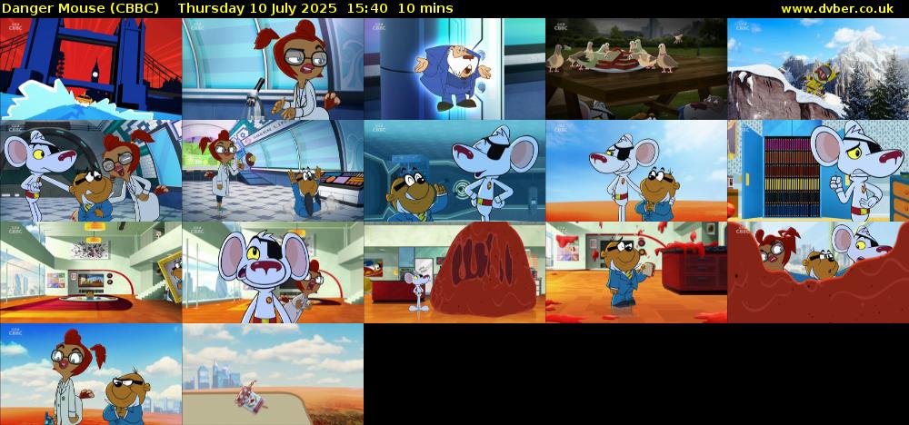 Danger Mouse (CBBC) Thursday 10 July 2025 15:40 - 15:50