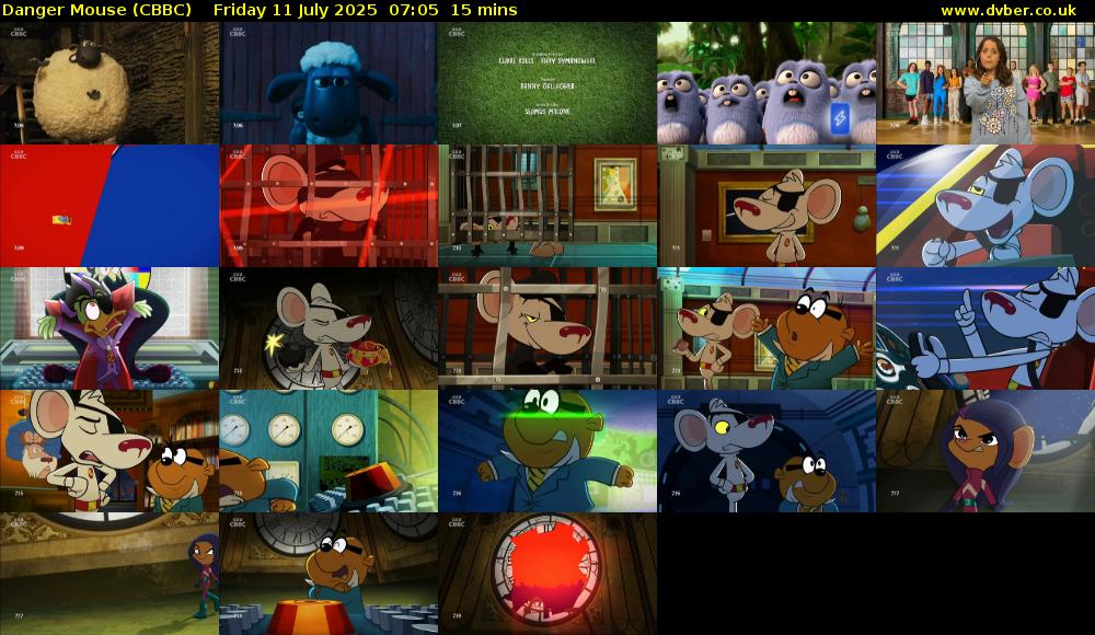 Danger Mouse (CBBC) Friday 11 July 2025 07:05 - 07:20