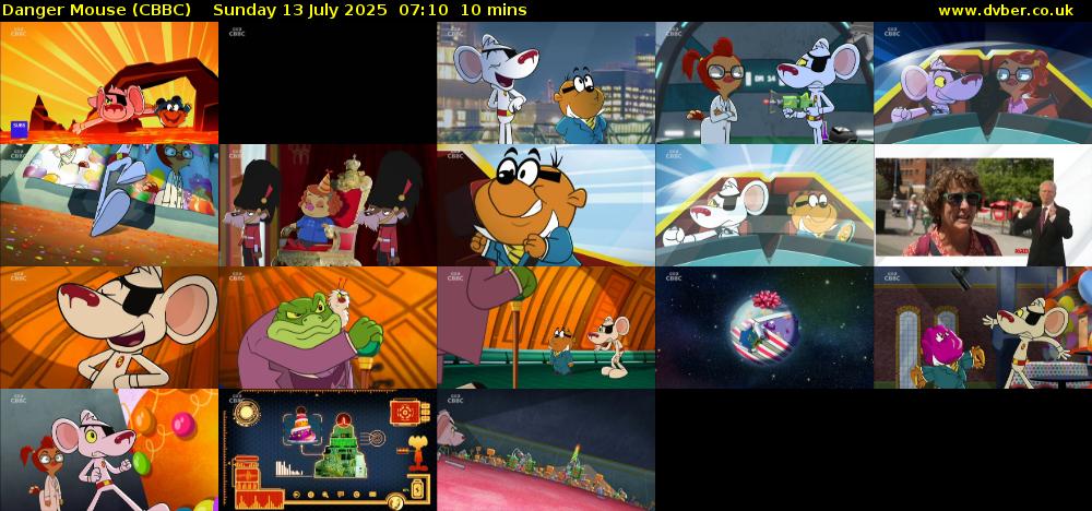 Danger Mouse (CBBC) Sunday 13 July 2025 07:10 - 07:20