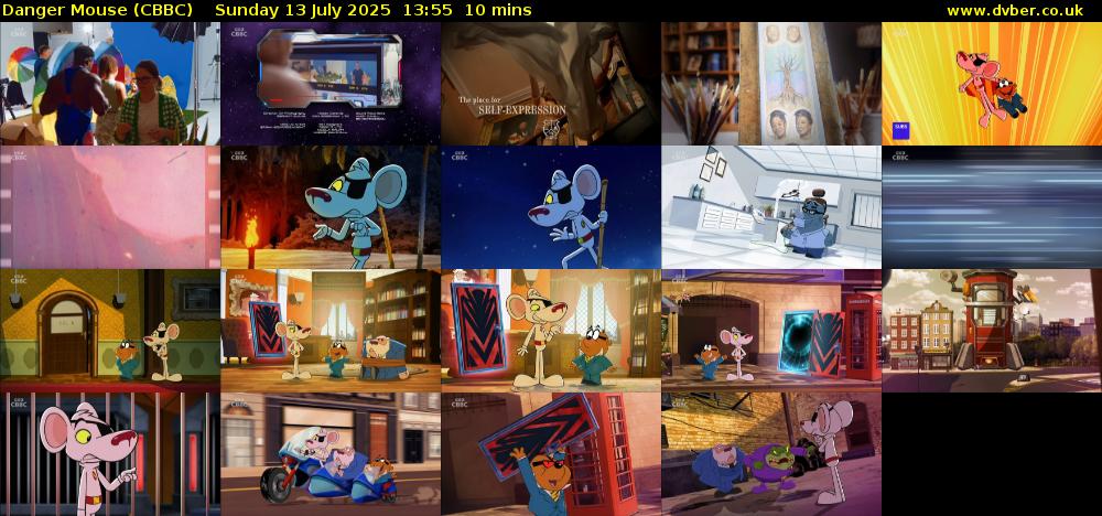 Danger Mouse (CBBC) Sunday 13 July 2025 13:55 - 14:05