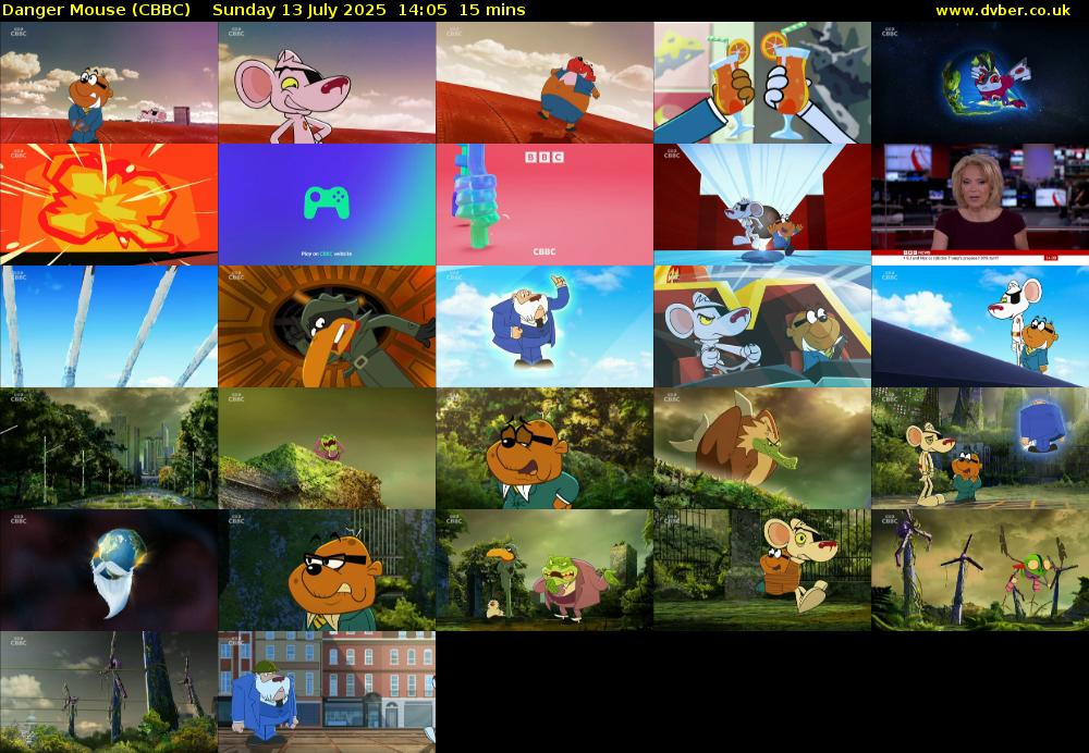 Danger Mouse (CBBC) Sunday 13 July 2025 14:05 - 14:20