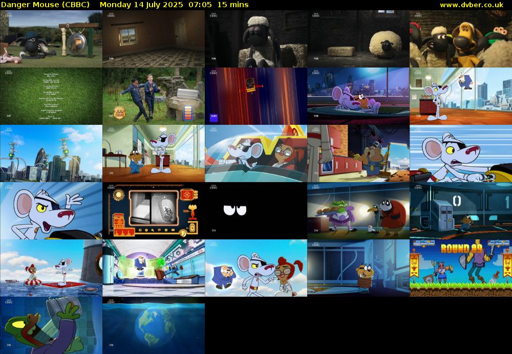 Danger Mouse (CBBC) Monday 14 July 2025 07:05 - 07:20