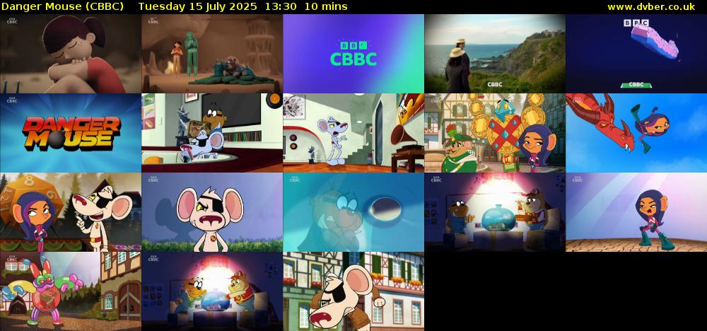 Danger Mouse (CBBC) Tuesday 15 July 2025 13:30 - 13:40