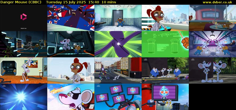Danger Mouse (CBBC) Tuesday 15 July 2025 15:40 - 15:50