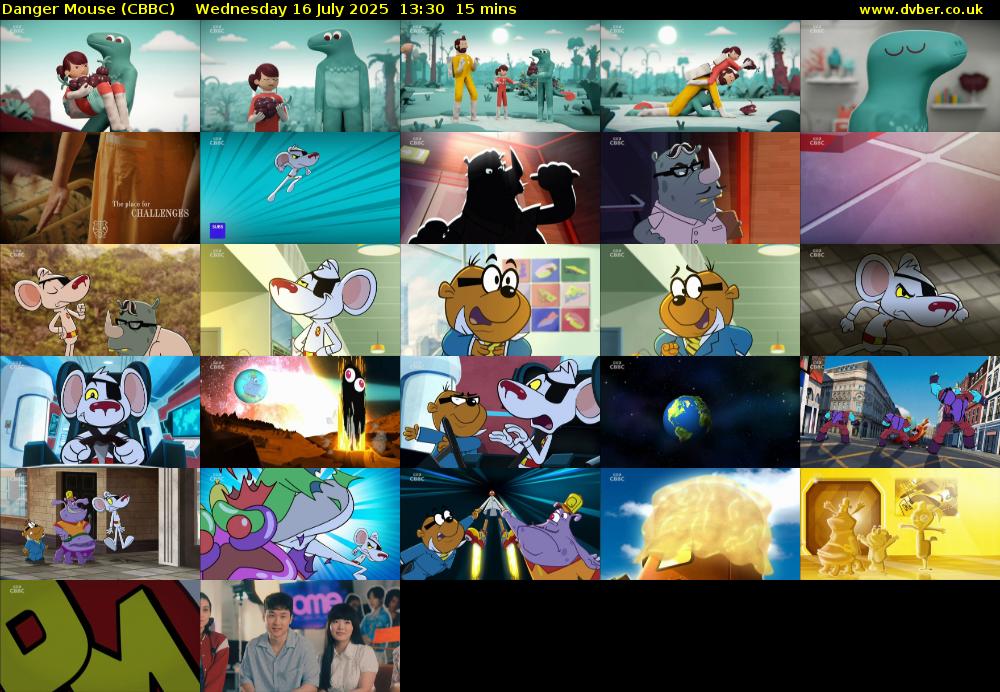 Danger Mouse (CBBC) Wednesday 16 July 2025 13:30 - 13:45