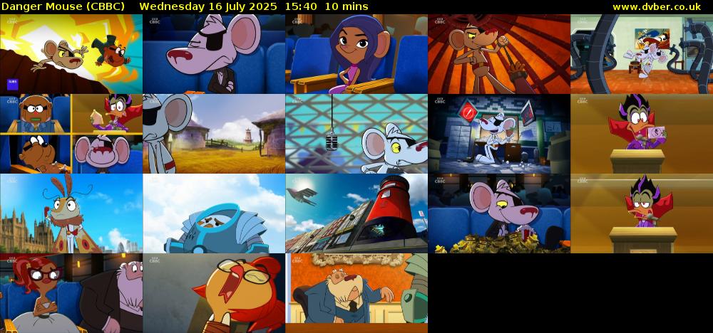 Danger Mouse (CBBC) Wednesday 16 July 2025 15:40 - 15:50