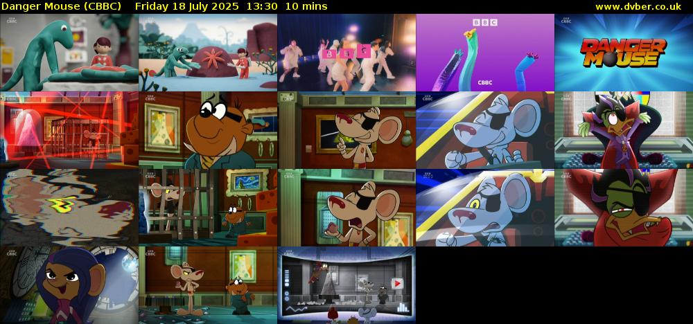 Danger Mouse (CBBC) Friday 18 July 2025 13:30 - 13:40