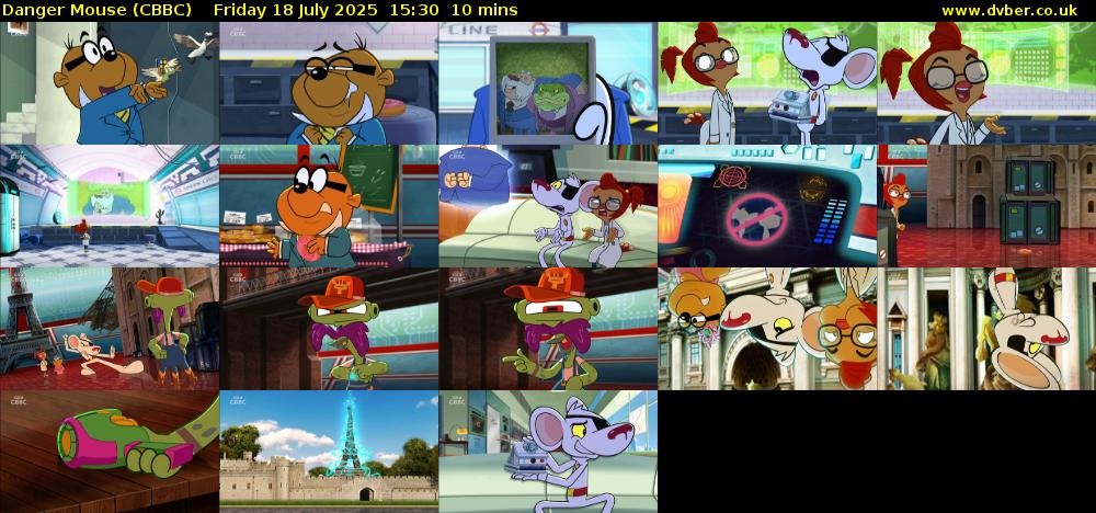 Danger Mouse (CBBC) Friday 18 July 2025 15:30 - 15:40