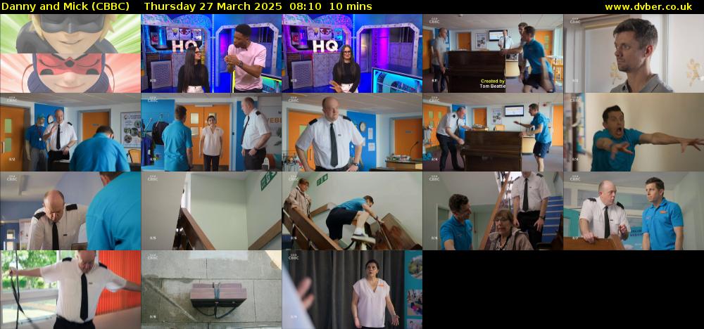 Danny and Mick (CBBC) Thursday 27 March 2025 08:10 - 08:20
