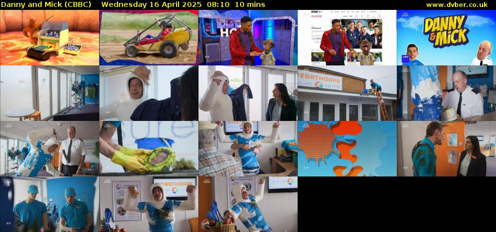 Danny and Mick (CBBC) Wednesday 16 April 2025 08:10 - 08:20
