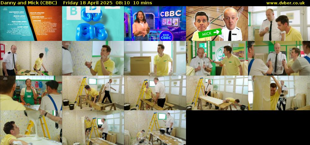 Danny and Mick (CBBC) Friday 18 April 2025 08:10 - 08:20