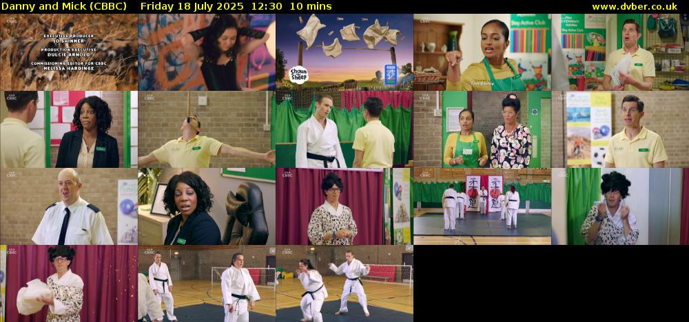 Danny and Mick (CBBC) Friday 18 July 2025 12:30 - 12:40