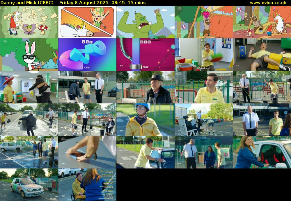 Danny and Mick (CBBC) Friday 8 August 2025 08:45 - 09:00