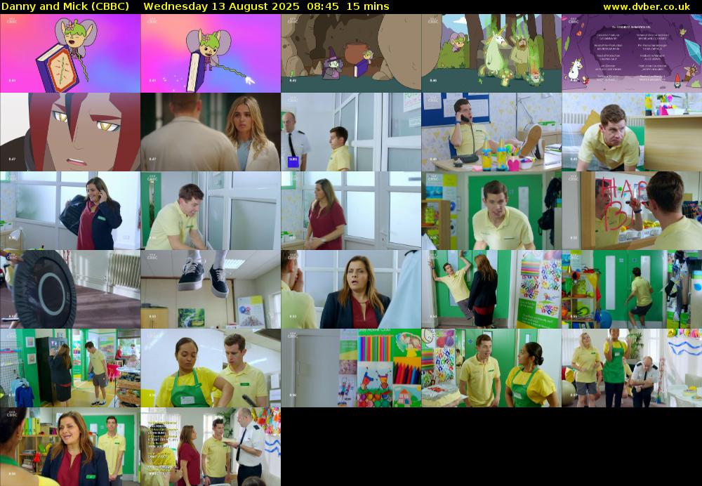 Danny and Mick (CBBC) Wednesday 13 August 2025 08:45 - 09:00