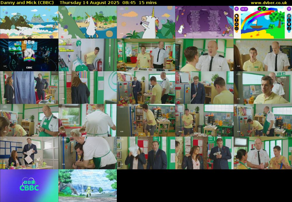Danny and Mick (CBBC) Thursday 14 August 2025 08:45 - 09:00