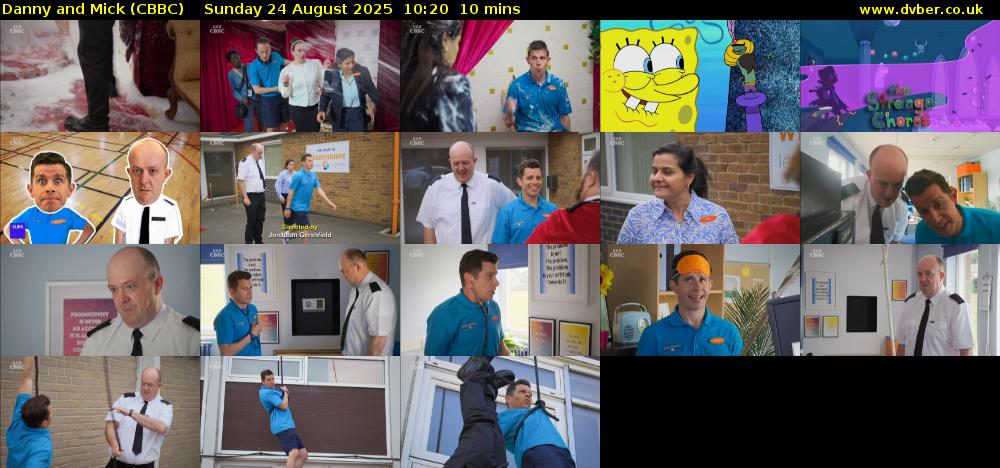 Danny and Mick (CBBC) Sunday 24 August 2025 10:20 - 10:30