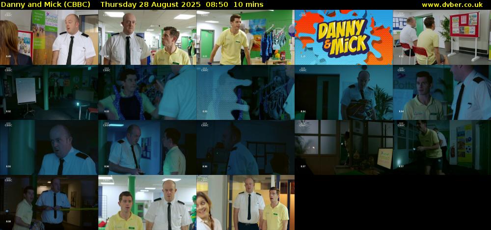 Danny and Mick (CBBC) Thursday 28 August 2025 08:50 - 09:00