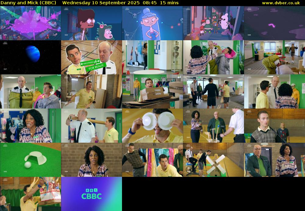 Danny and Mick (CBBC) Wednesday 10 September 2025 08:45 - 09:00