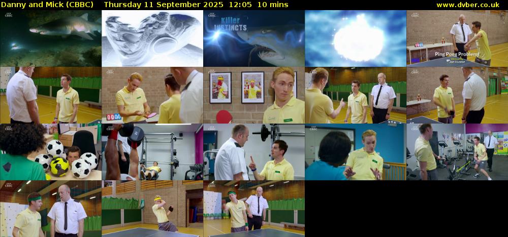 Danny and Mick (CBBC) Thursday 11 September 2025 12:05 - 12:15