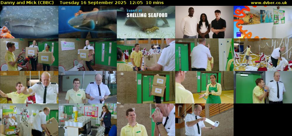 Danny and Mick (CBBC) Tuesday 16 September 2025 12:05 - 12:15
