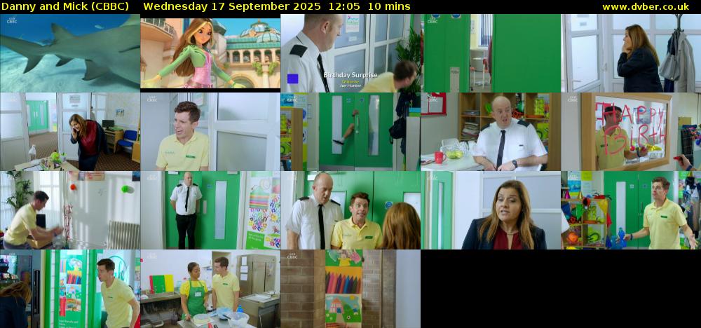 Danny and Mick (CBBC) Wednesday 17 September 2025 12:05 - 12:15