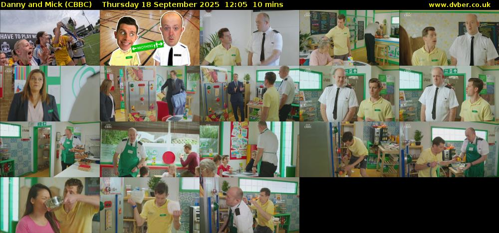 Danny and Mick (CBBC) Thursday 18 September 2025 12:05 - 12:15