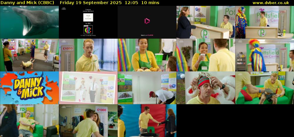 Danny and Mick (CBBC) Friday 19 September 2025 12:05 - 12:15