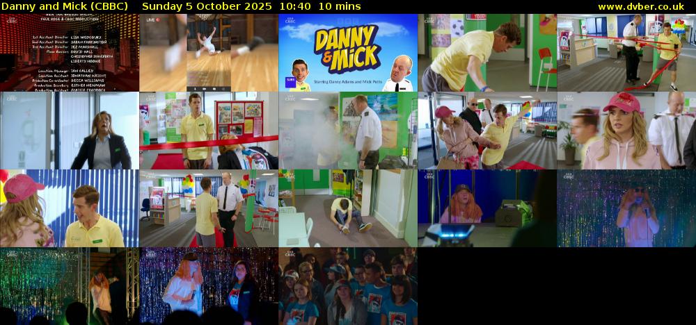 Danny and Mick (CBBC) Sunday 5 October 2025 10:40 - 10:50