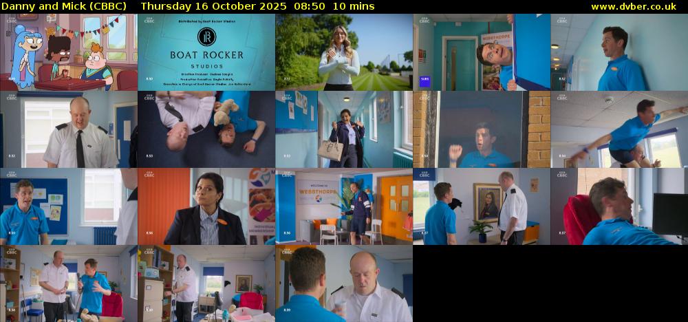 Danny and Mick (CBBC) Thursday 16 October 2025 08:50 - 09:00