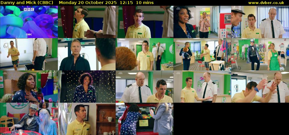 Danny and Mick (CBBC) Monday 20 October 2025 12:15 - 12:25