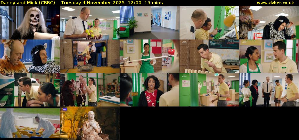 Danny and Mick (CBBC) Tuesday 4 November 2025 12:00 - 12:15