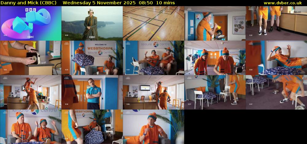 Danny and Mick (CBBC) Wednesday 5 November 2025 08:50 - 09:00