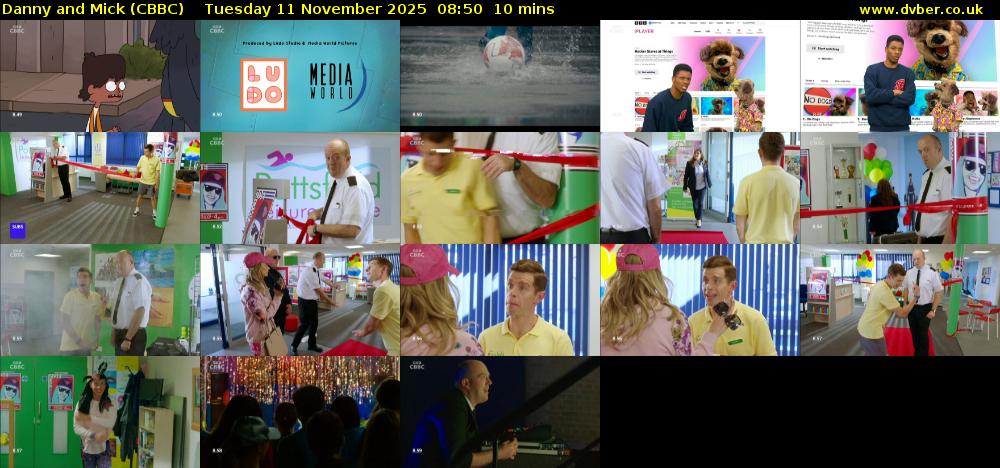 Danny and Mick (CBBC) Tuesday 11 November 2025 08:50 - 09:00