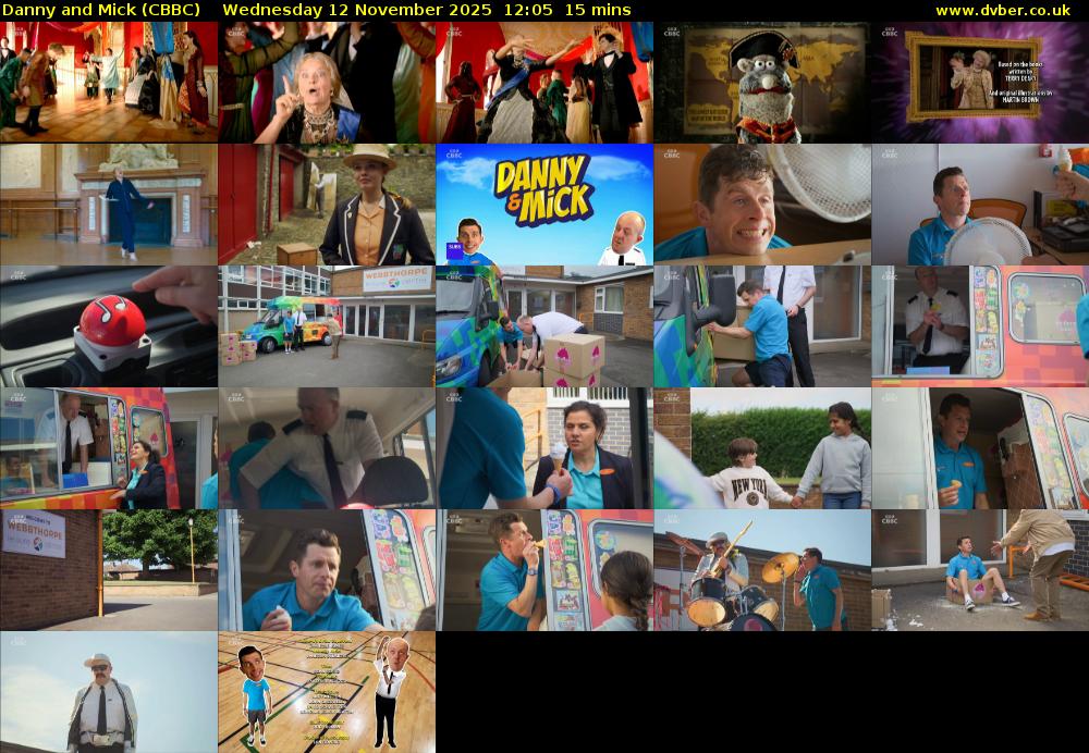 Danny and Mick (CBBC) Wednesday 12 November 2025 12:05 - 12:20