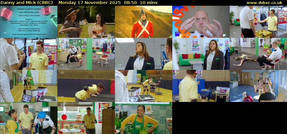 Danny and Mick (CBBC) Monday 17 November 2025 08:50 - 09:00