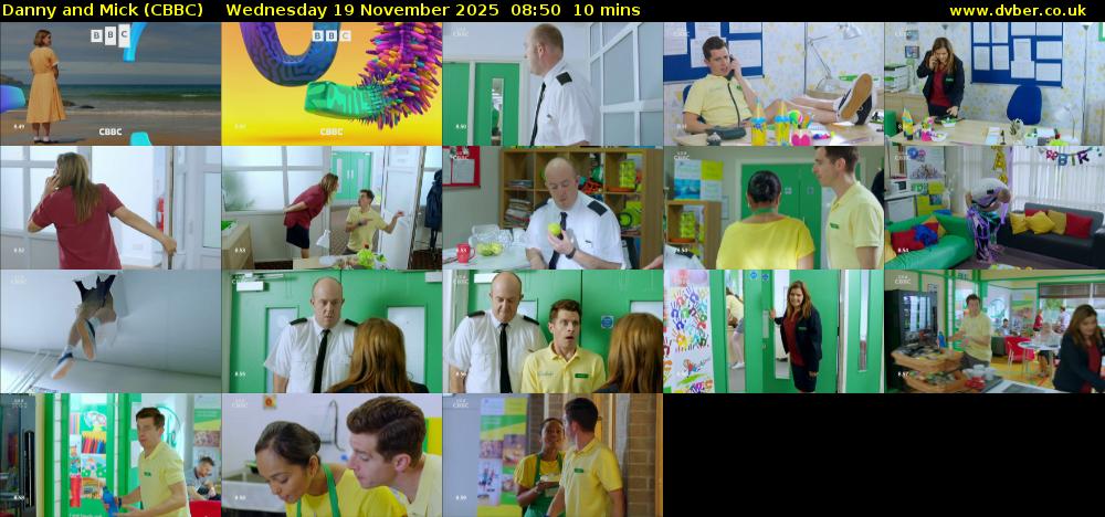 Danny and Mick (CBBC) Wednesday 19 November 2025 08:50 - 09:00