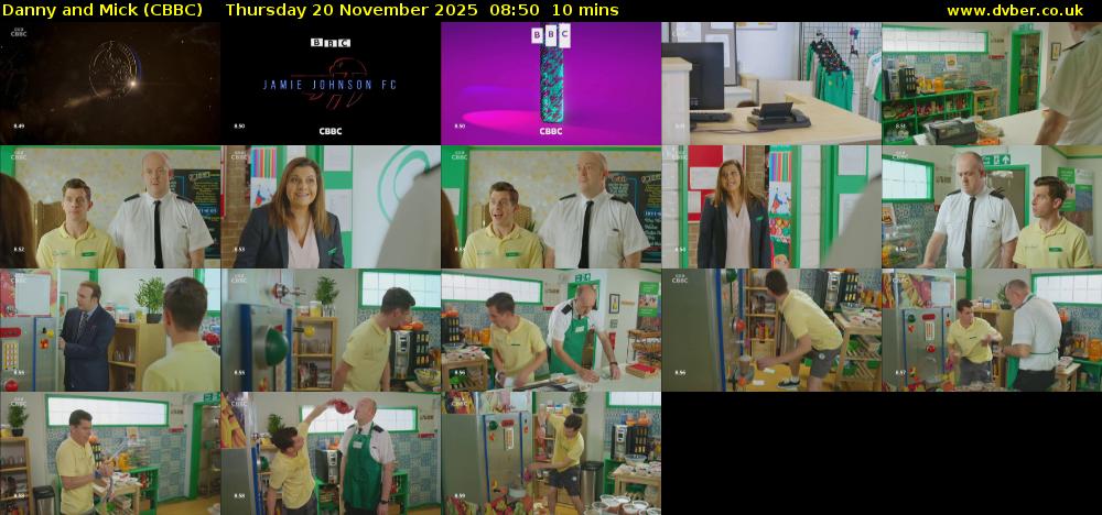 Danny and Mick (CBBC) Thursday 20 November 2025 08:50 - 09:00